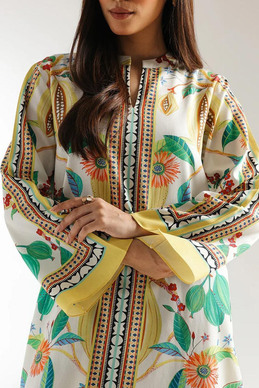 Stylish Women's Stitched Printed Shirt And Trouser Set - 2 Pcs