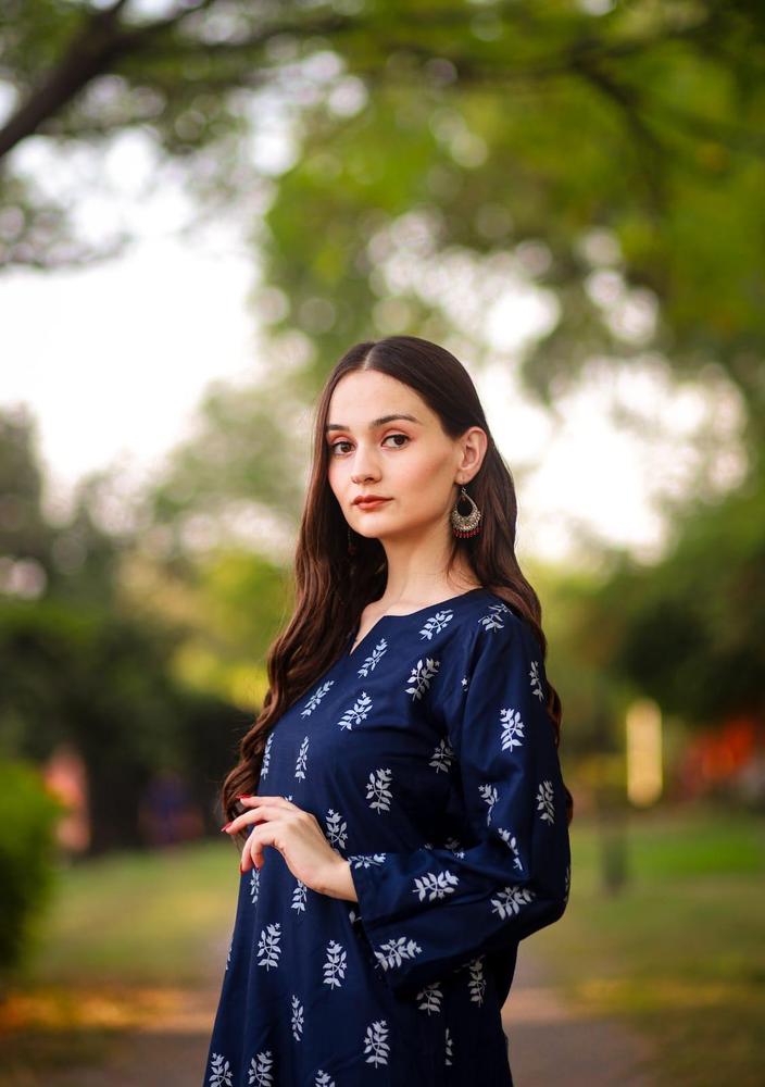 Stitched Linen Printed