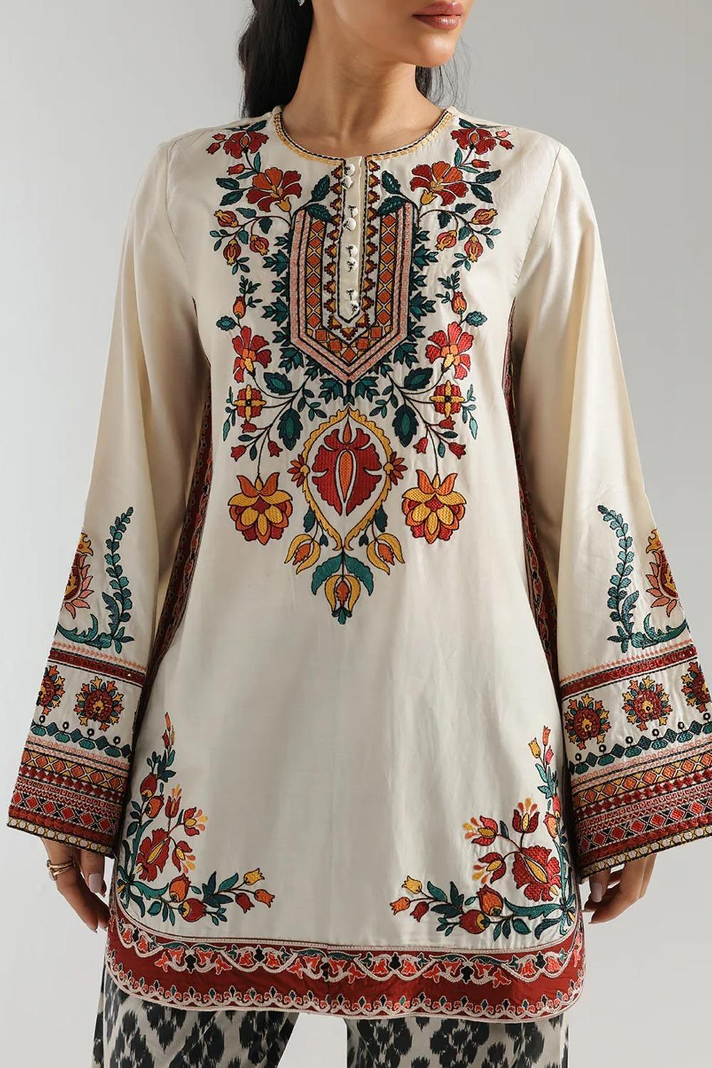 Stylish Women's Stitched Shirt and Trouser Set - 2 Pcs Printed Ensemble