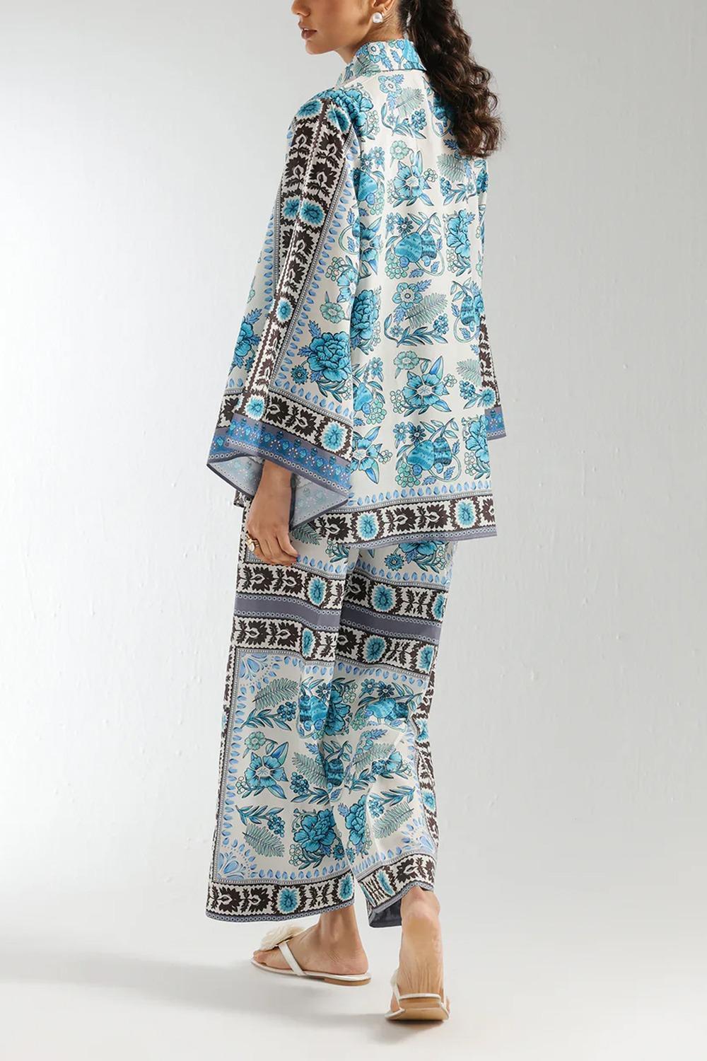 Stylish Printed Shirt and Trouser Set - 2 Pcs